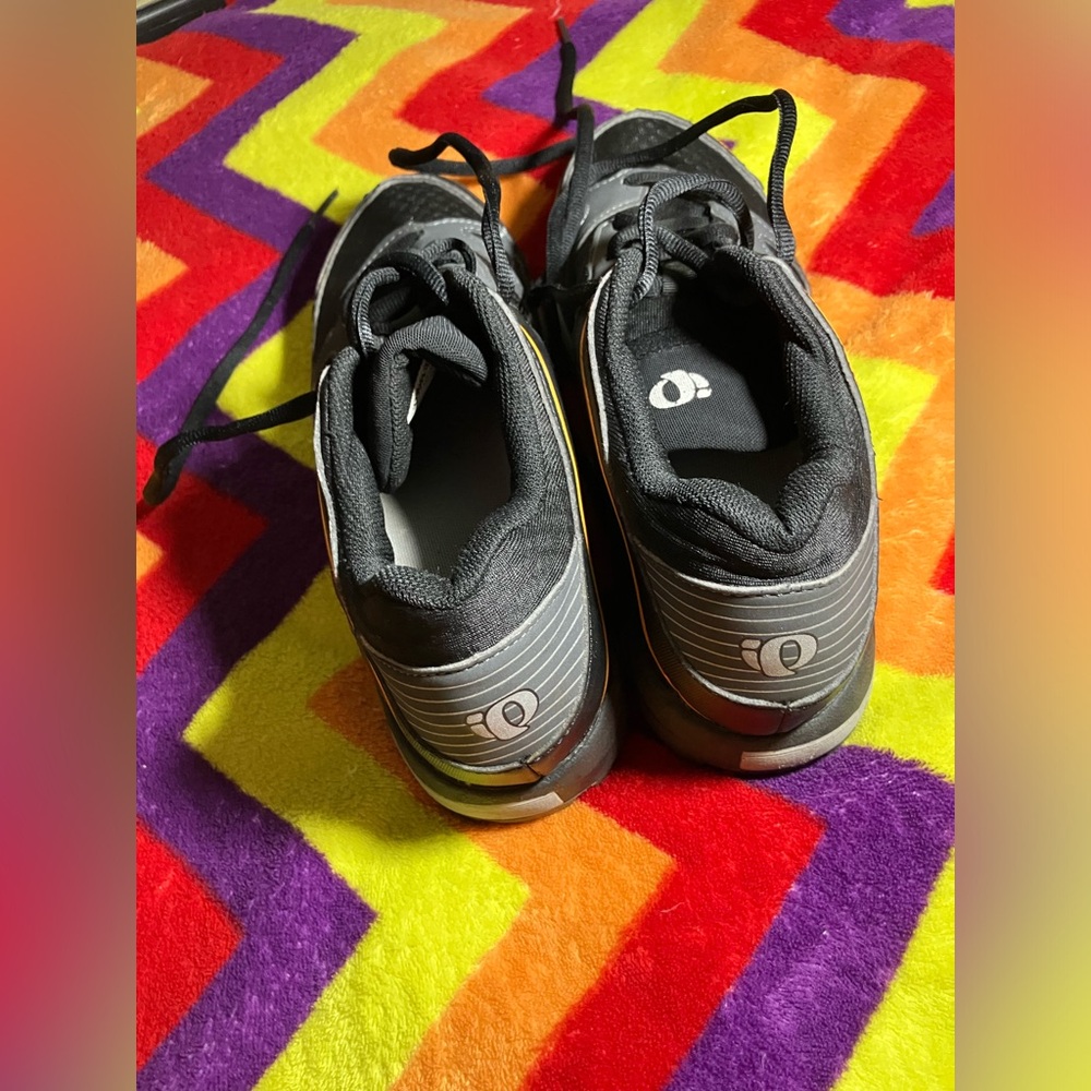 Pearl Izumi Mens X-Alp Seek V Black Grey Orange Bike Clip-In Shoes EUR 46 US 7.5 - Picture 7 of 9